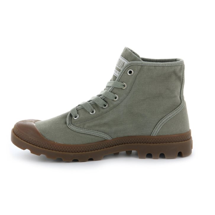 Palladium Pampa Hi Men's Boots Olive | UK V594-PBM